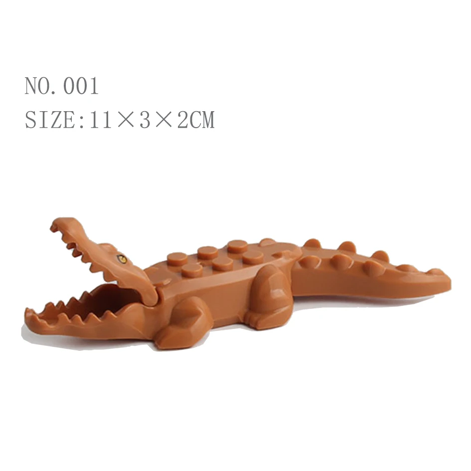 Tier Bausteine Modell Krokodil Leopard Lernspiele Figur Ziegel Spielzeug für Kinder Kinder