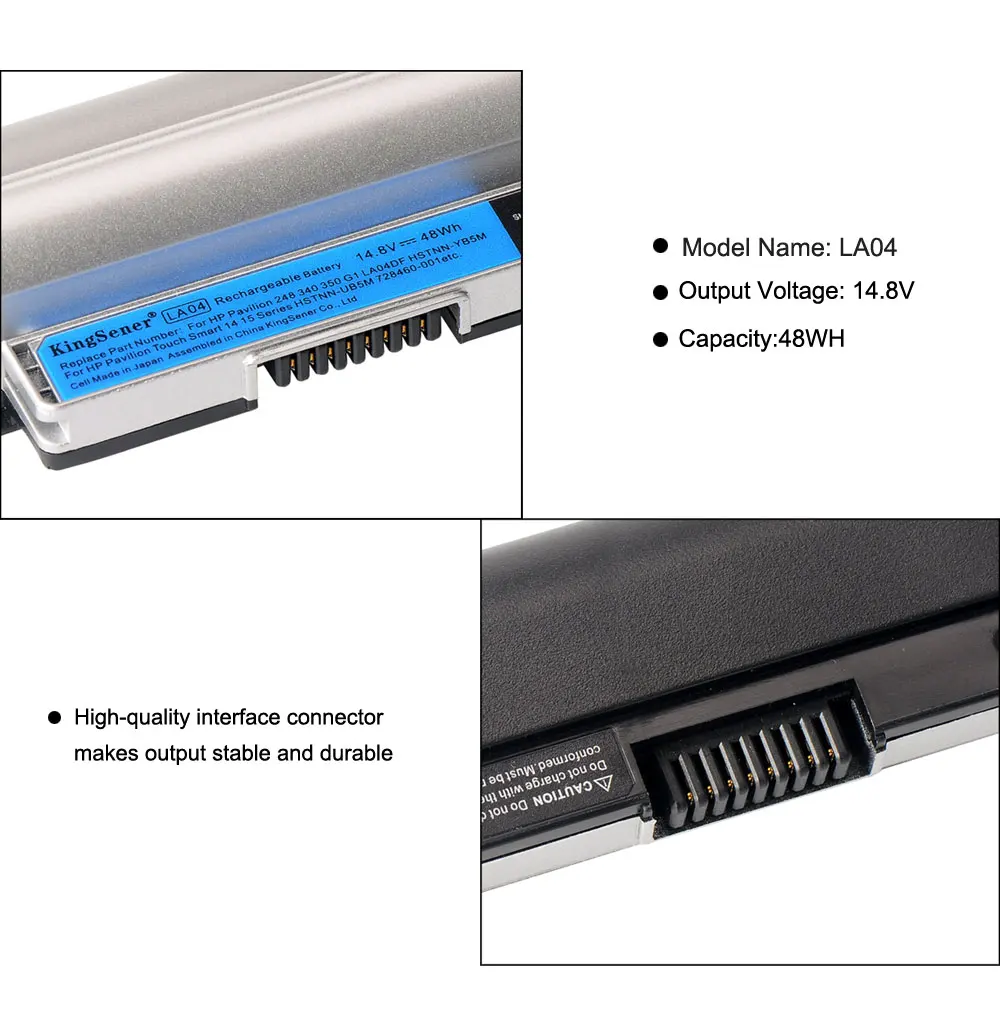 Kingsener LA04  Laptop Battery For HP Pavilion TouchSmart 14 15 Notebook PC series HSTNN-YB5M HSTNN-UB5N HSTNN-DB5M 728460-001