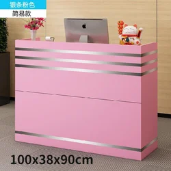 100cm New Bar Table Small Shop Front Desk Bakery Shop Beauty Salon Storage Reception Desks Contemporary Furniture Cashier Desk