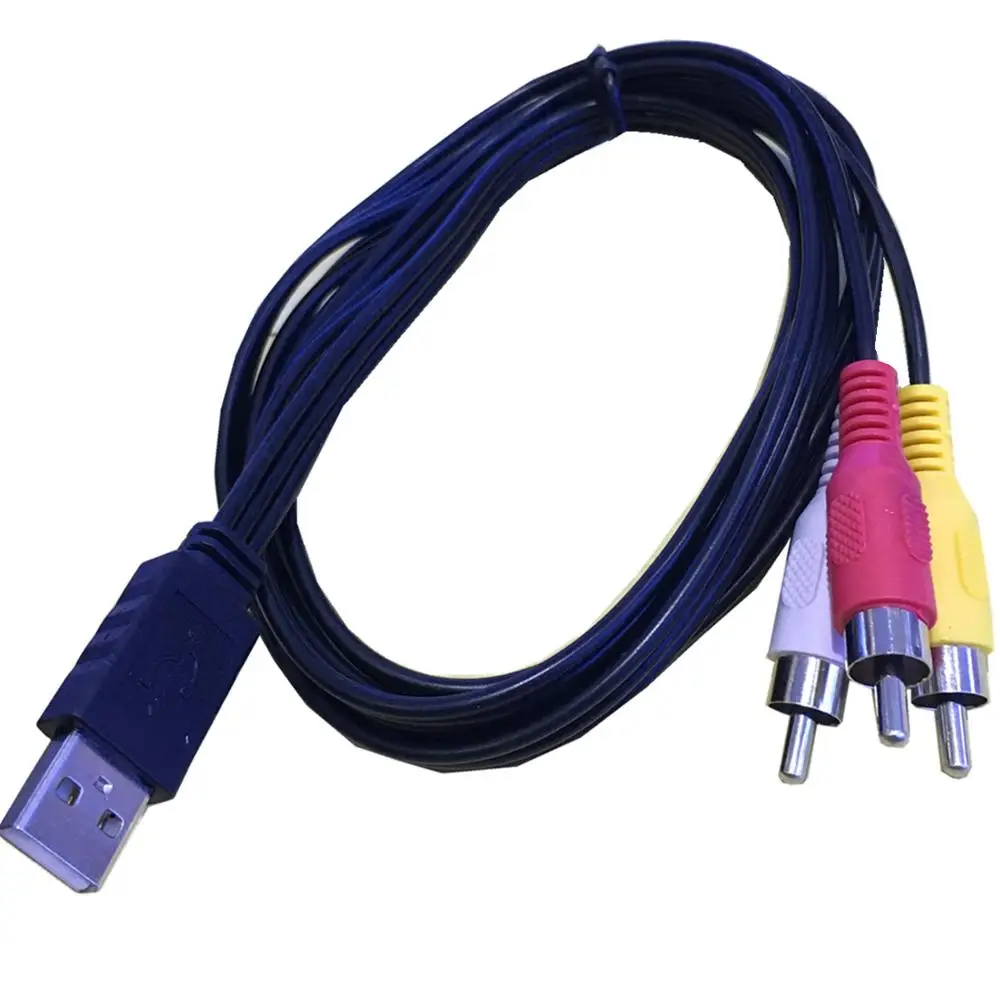 كابل USB إلى RCA 2.0 ذكر إلى 3 RCA ذكر ، كابل صوت ستيريو ، محول تلفزيون ، سلك AV A/V