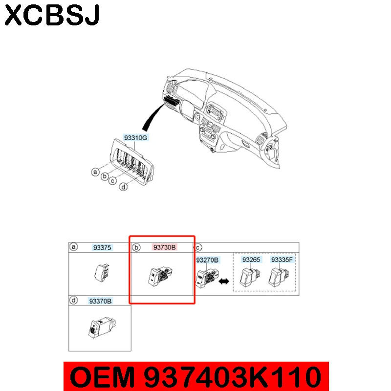 Original authentic Rear fog light switch For Hyundai Sonata 2009 OEM 937403K110V2 937403K110 93740