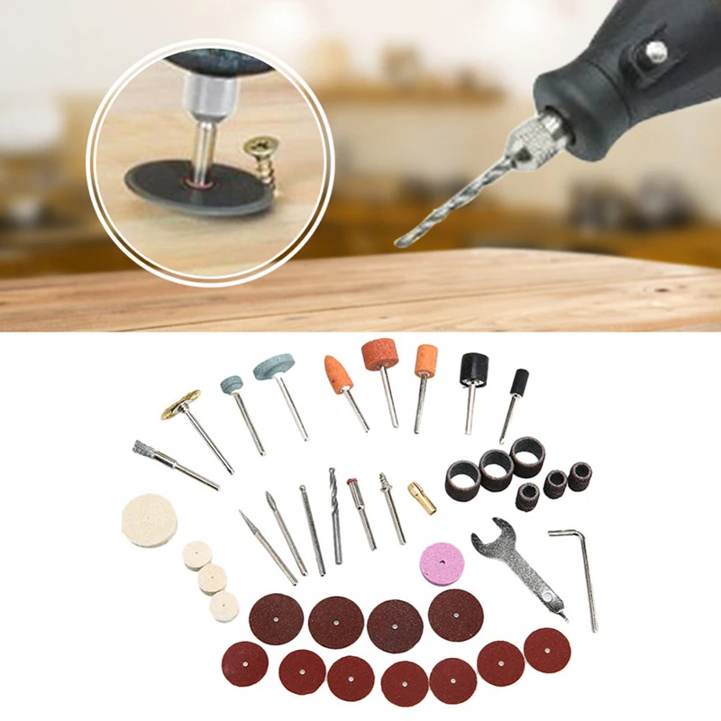 40Pcs Electric Grinder Parts Hardware Rotary Tools Accessory Set Fits For Dremel Drill Carving Grinding Polishing Accessories AA