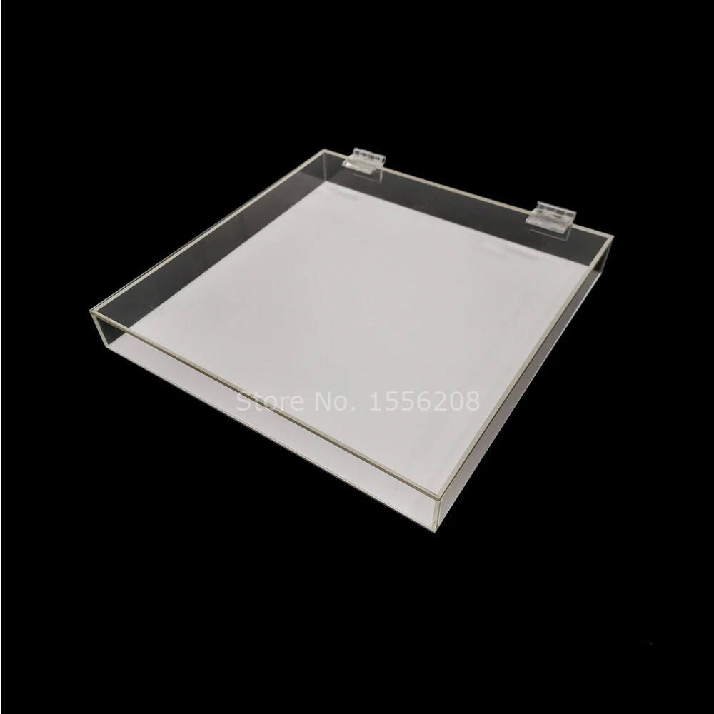 

30x30x4cm Square Transparent Acrylic Storage Box With White Bottom Jewelry Cosmetic Storage Case Organizer