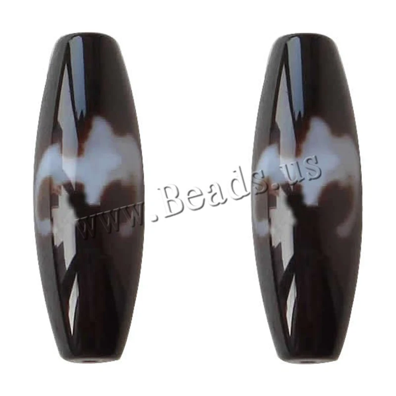 Natural Tibetan Dzi Beads for making diy Jewelry Bracelet necklace Oval, two tone, Grade AAA, 12x38mm, Sold By PC