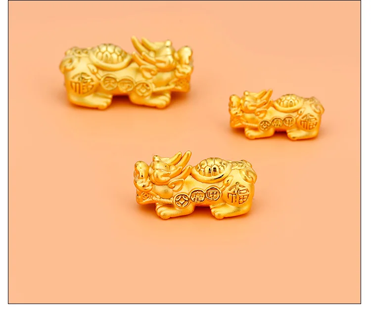 Real Silver Pixiu Bead 3D 999 Silver Lucky Fengshui Animal Beads Wealth Piyao Beads Powerful For Wealth 4