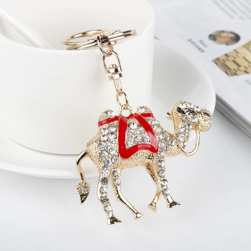 DUBAI Camel Pendant Keychain Animal Camel Shape Keyring Creative Enamel Tourist Travel Souvenir Key chain Keyrings