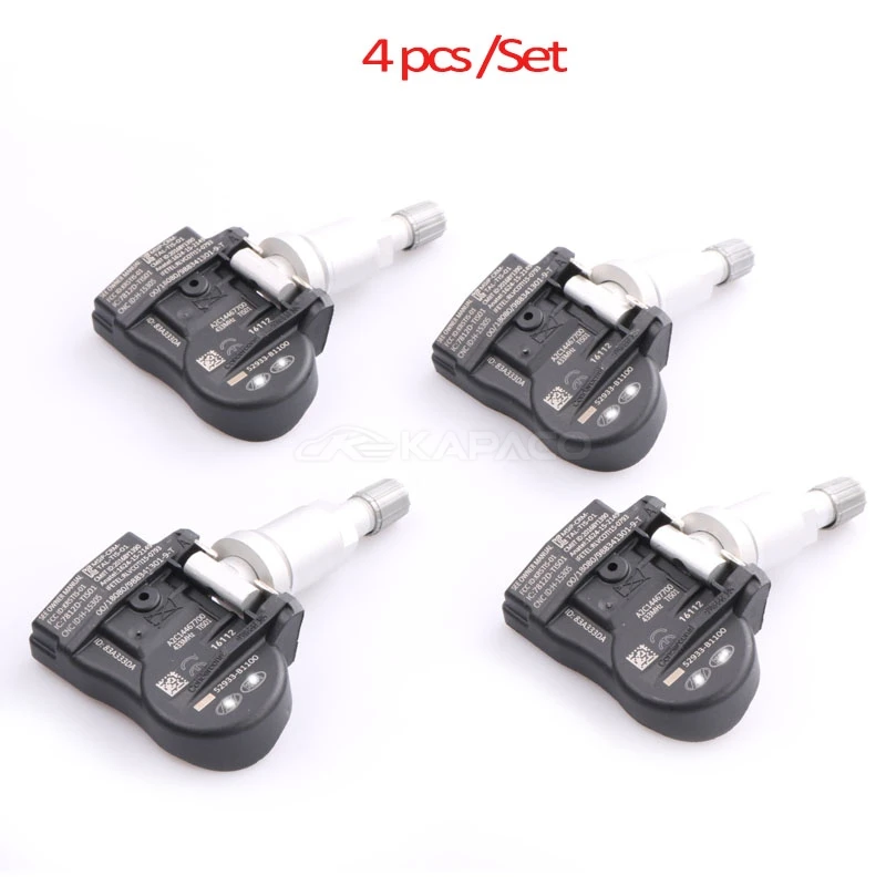 4pcs Tire pressure Sensor Wheel TPMS Valve Sensor 52933-3N100 529333N100 For Hyundai Santa Fe Equus  For KIA SORENTO Carens Ceed