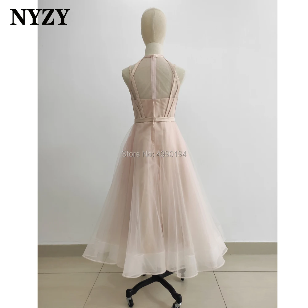 NYZY B1 abiti da sera lunghezza tè per donna 2020 elegante abito da ballo Cocktail Prom