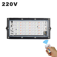 100W 50W RGB Wireless Remote Control LED Flood Lights AC220V LED Outdoor Lamps Waterproof Landscape Lamp Dimmable Led Spotlight