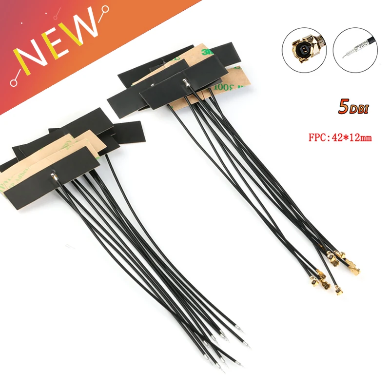 10 sztuk 2.4Ghz WIFI antena wewnętrzna 5dBi IPX złącze ipex FPC Omni antena IEEE 802.11 b/g/n System WLAN