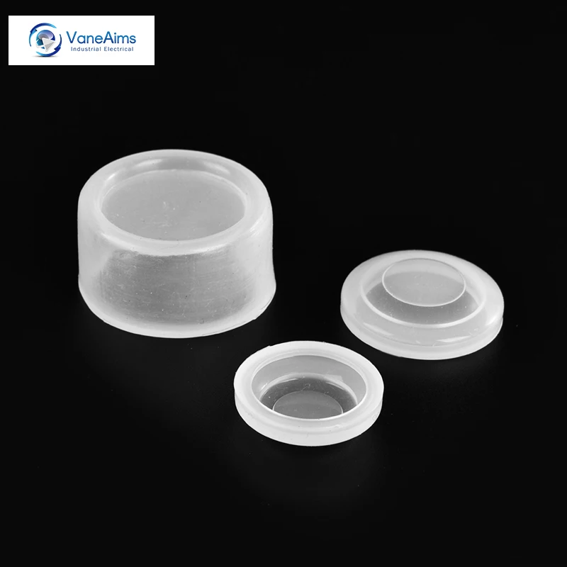 Waterproof cap Silicone transparent dust cover for button surface 12/16/19/22mm Suitable for metal button XB2 EB2