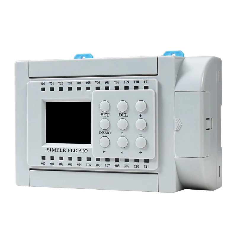 Huaqingjun 12-in 12-out Transistor Output PLC 2AI 0-10V 0-20mA RS485 Modbus PLC for Sensor