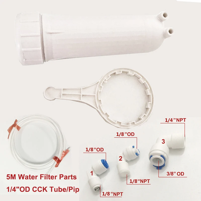 RO Membrane Housing 3012 for 3012-400 gpd/3012-600gpd Reverse Osmosis With 5M 1/4\