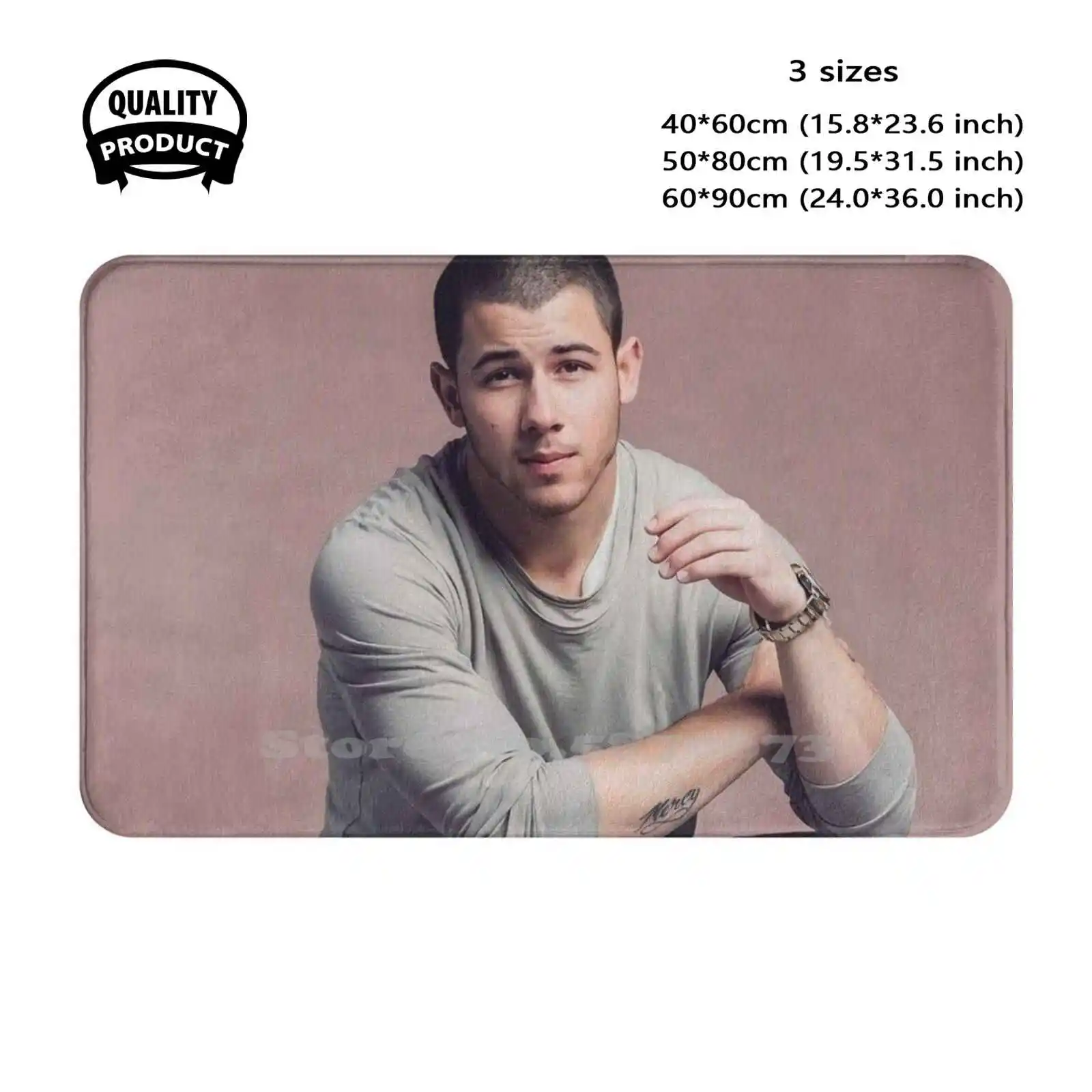 Nick Jonas | Cool Merch Of Nick Jonas Soft Cushion Home Carpet Door Mat Car Rug Nick Jonas Music Love Pop Cool Funny Fanboy