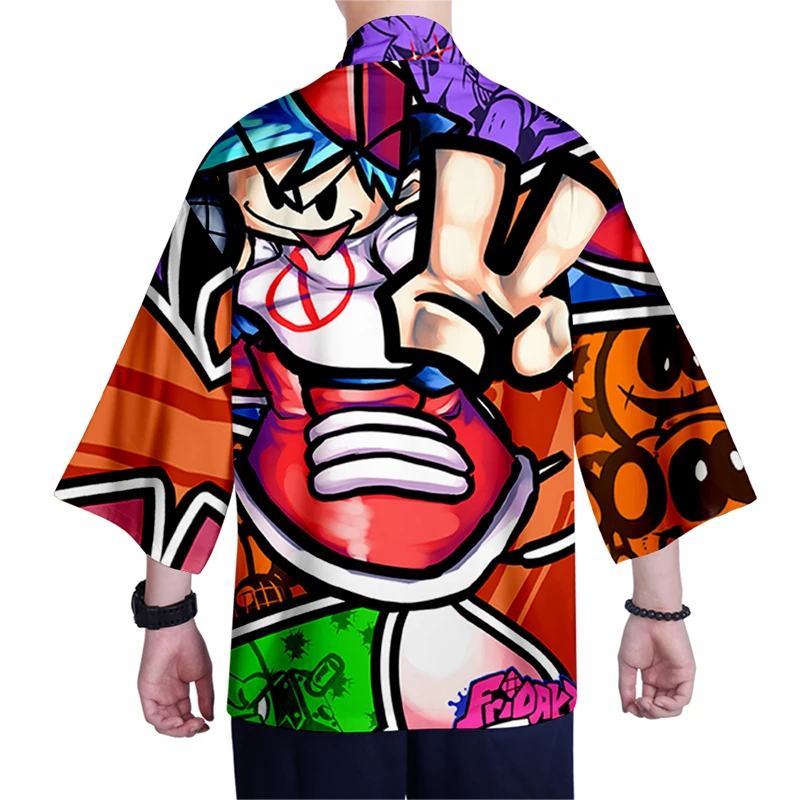 New Fashion Game Anime Cartoon Cool Kimono Shirt 3d Print Cloak Fashion Men Women Seven Point Sleeve Tops Casual Cardigan Jacket