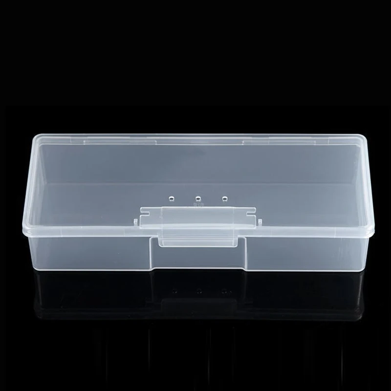 Plastic Small Empty Box Rectangle Nail Art Gems Brush Pen Storage Case Nail Special Tool Makeup Storage Container Dropshipping