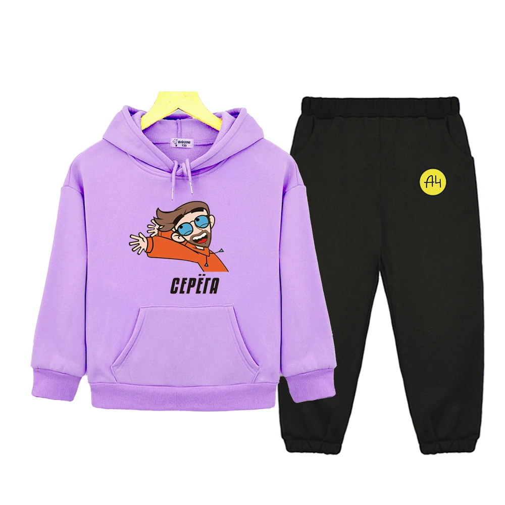 Menina roupas merch a4 hoodies terno outono moletom com capuz do miúdo sweat4 4 4 4 4 crianças roupas menino define unisex pulôver topos 2 pçs