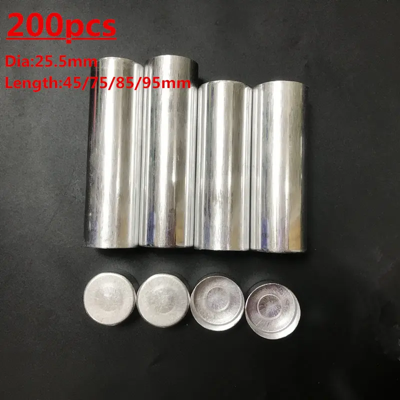 

200 Pcs /lot 25.5MM Dental Lab Materials Empty Cartridges for Making Dentures Teeth Mold Dental Aluminum Tubes Cartridges