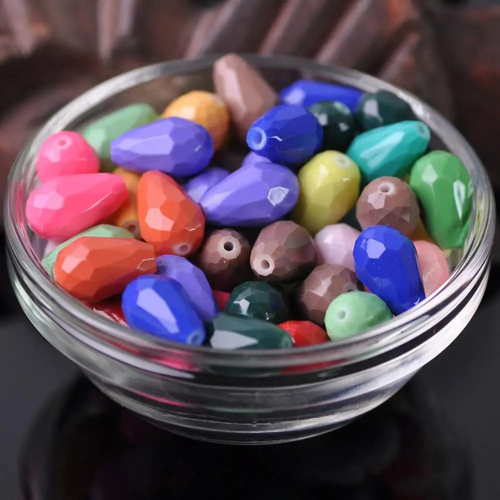 Gecoat Kleur Teardrop Peervorm Facet Glas 8X6Mm 12X8Mm 15X10Mm Losse kralen Groothandel Voor Sieraden Maken Diy Ambachten