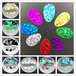 20g 12*20mm Ovale/Forma di Uovo Piatto Allentato Paillettes Paillettes Cucito, del Mestiere di Cerimonia Nuziale, donne Per Bambini FAI DA TE Abbigliamento Accessori Commercio All'ingrosso