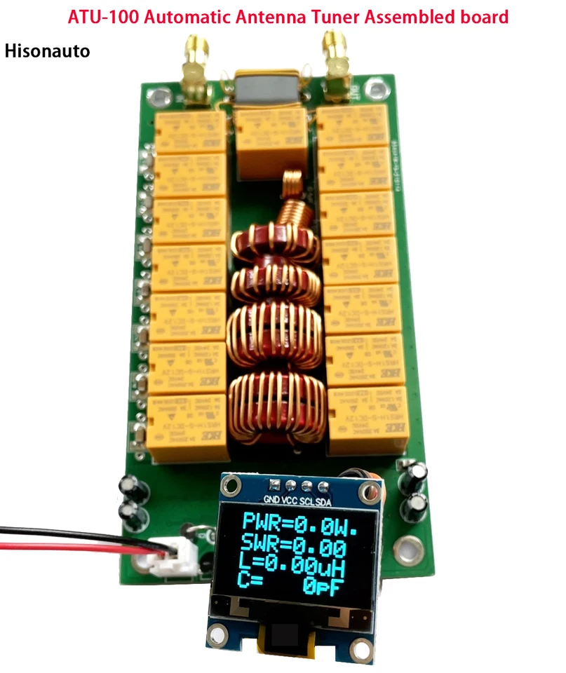 Hisonaur ATU-100 atu 100 diyキット1.8-50mhz自動アンテナチューナー