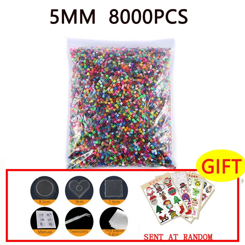 2.6mm/5mm Hama Beads fuse perler Iron Beads Tool and template Education Toy Fuse Bead Jigsaw Puzzle 3D For Children Send