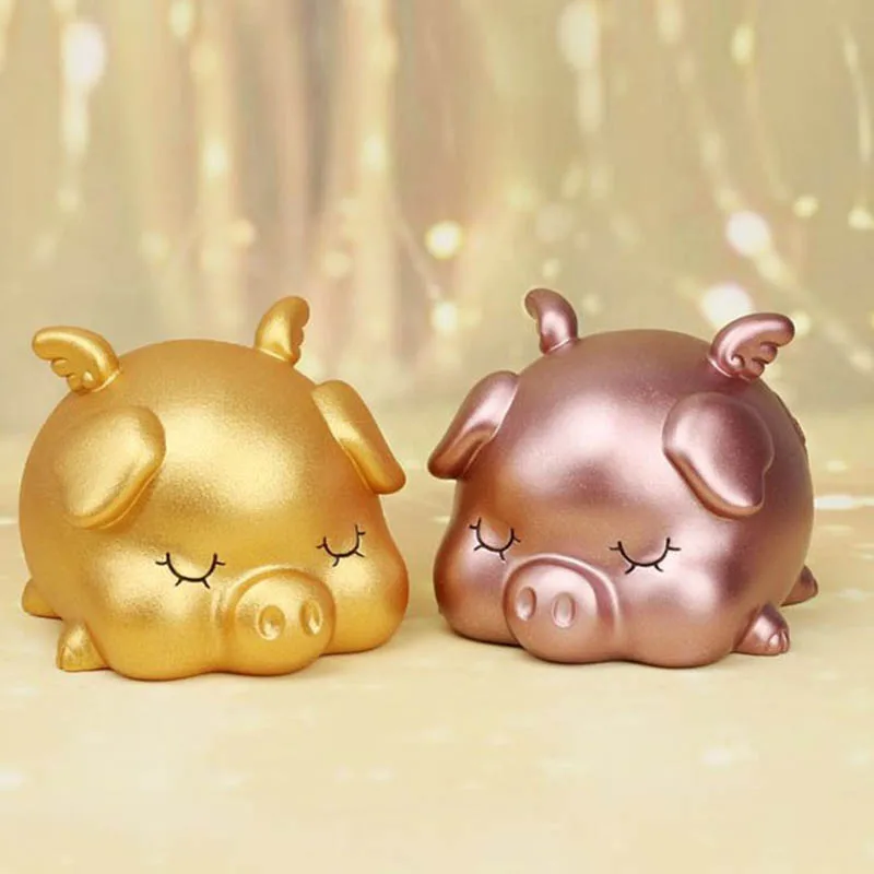 

Creative flying gold pig anti-drop piggy bank piggy bank large-capacity children's gift cake decoration new year birthday gift