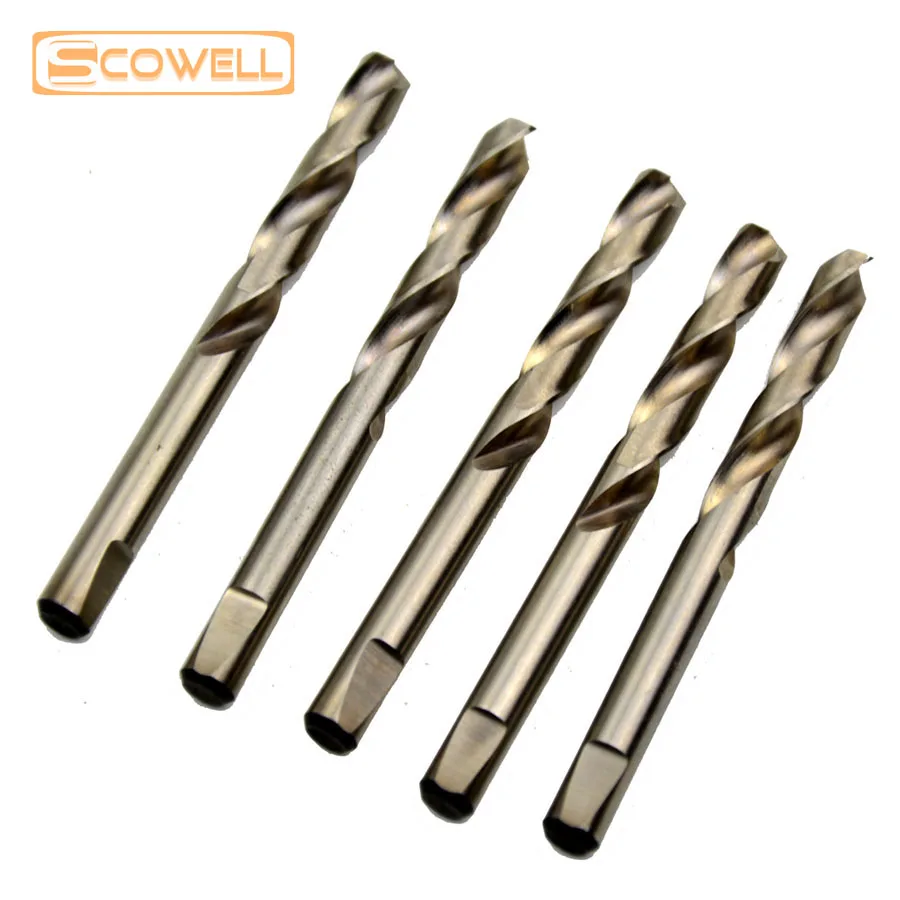 50% OFF 6.35*74mm 6.35*103mm HSS 4341 Center Drill Bit Milled Shank For Hole Saw Arbor 10PACK Core Drill For Drilling Metal