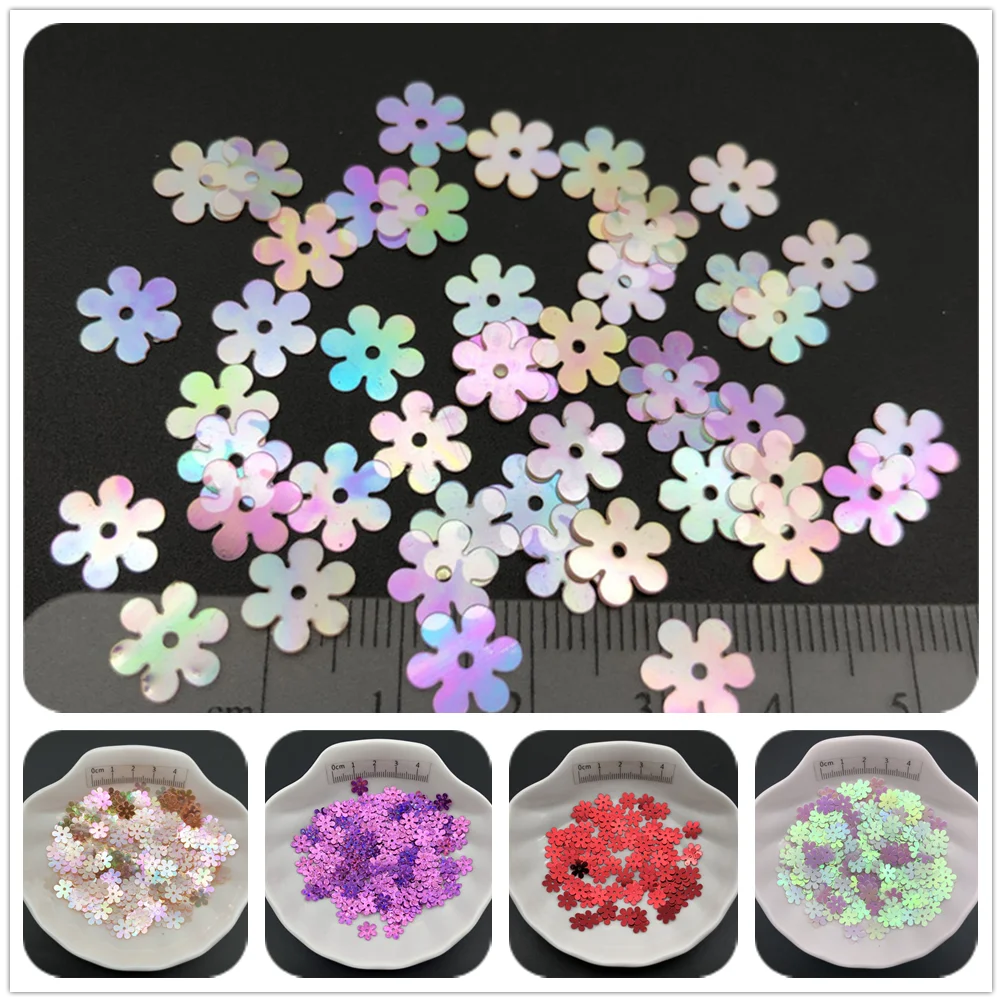 30g  9mm Flower Flat  Loose Sequins Paillettes For Sewing ,Shoes,Hat,Kids DIY,Crafts Accessories Wholesale