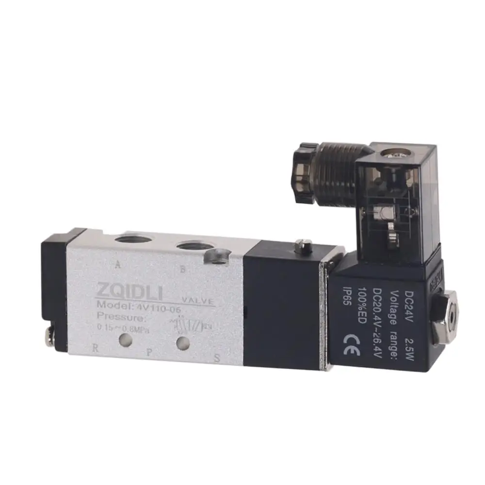ソレノイドバルブ空気圧バルブ4v110-06 5ウェイポート2ポジションエアコンプレッサー12v 24v 110v 220v