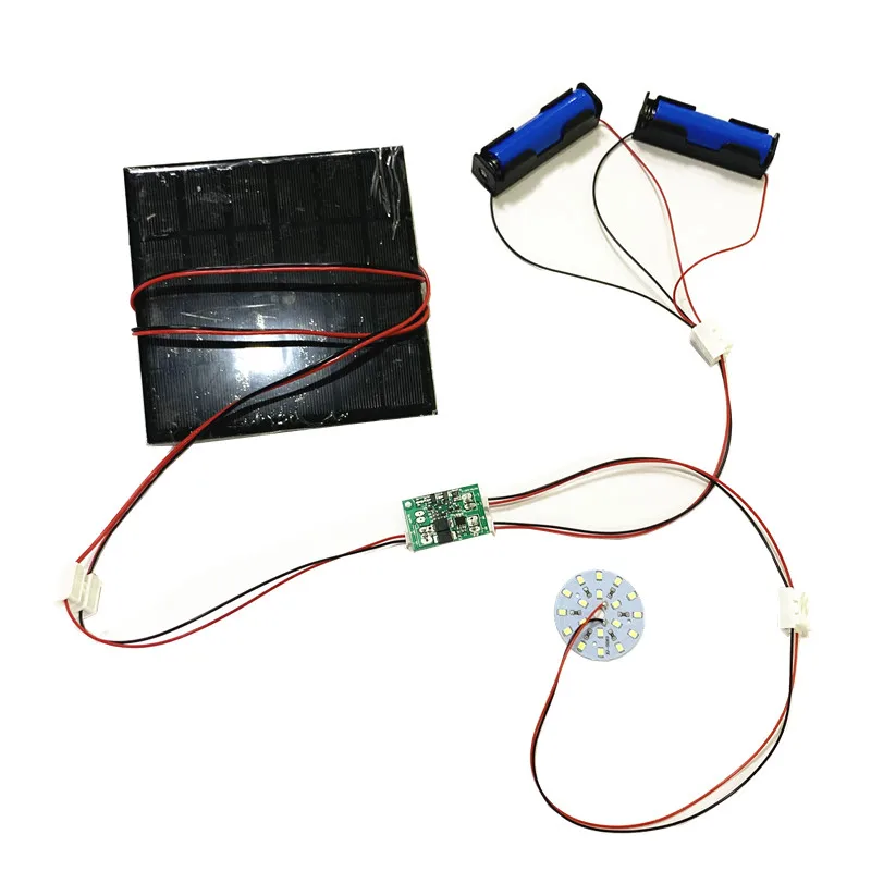 DIY KIT 5V 5.5V 6V 1W 1.25W 1.6W 2.5W 3W Solar Panel With 0.6A Solar Lamp Light Controller 3.7V 6V  600mA With 3.7V 5W LED