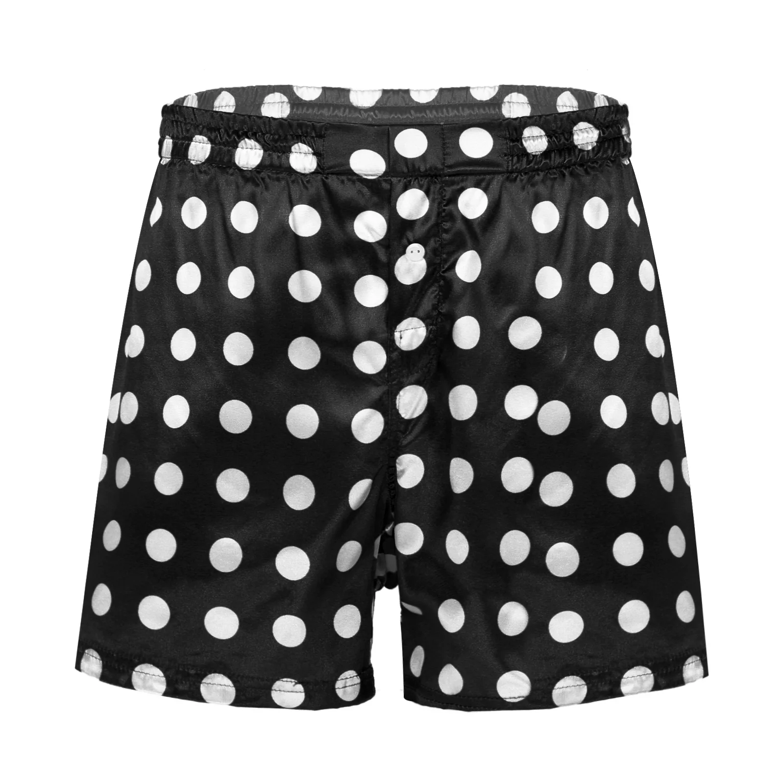 Dpois Mens Dots Print Classic Soft Boxer Shorts Lightweight Loose Shorts Pants Beach Wear Homme Casual Summer Shorts