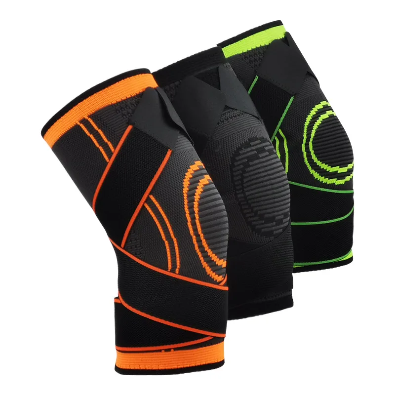 

1pcs Sports Kneepad Men Pressurized Elastic Knee Pads Support Fitness Gear for Basketball Volleyball Brace Protector Breathable