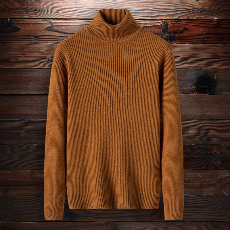 Herbst und Winter herren Rollkragen Pullover Pullover Warme Pullover Strick Schlank Pullover 7 Farben