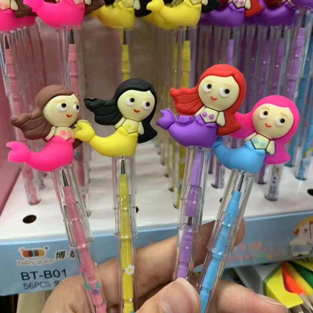 56/batch Disney cartoon pencil cute princess creative bullet pencil writing and painting office school supplies gift