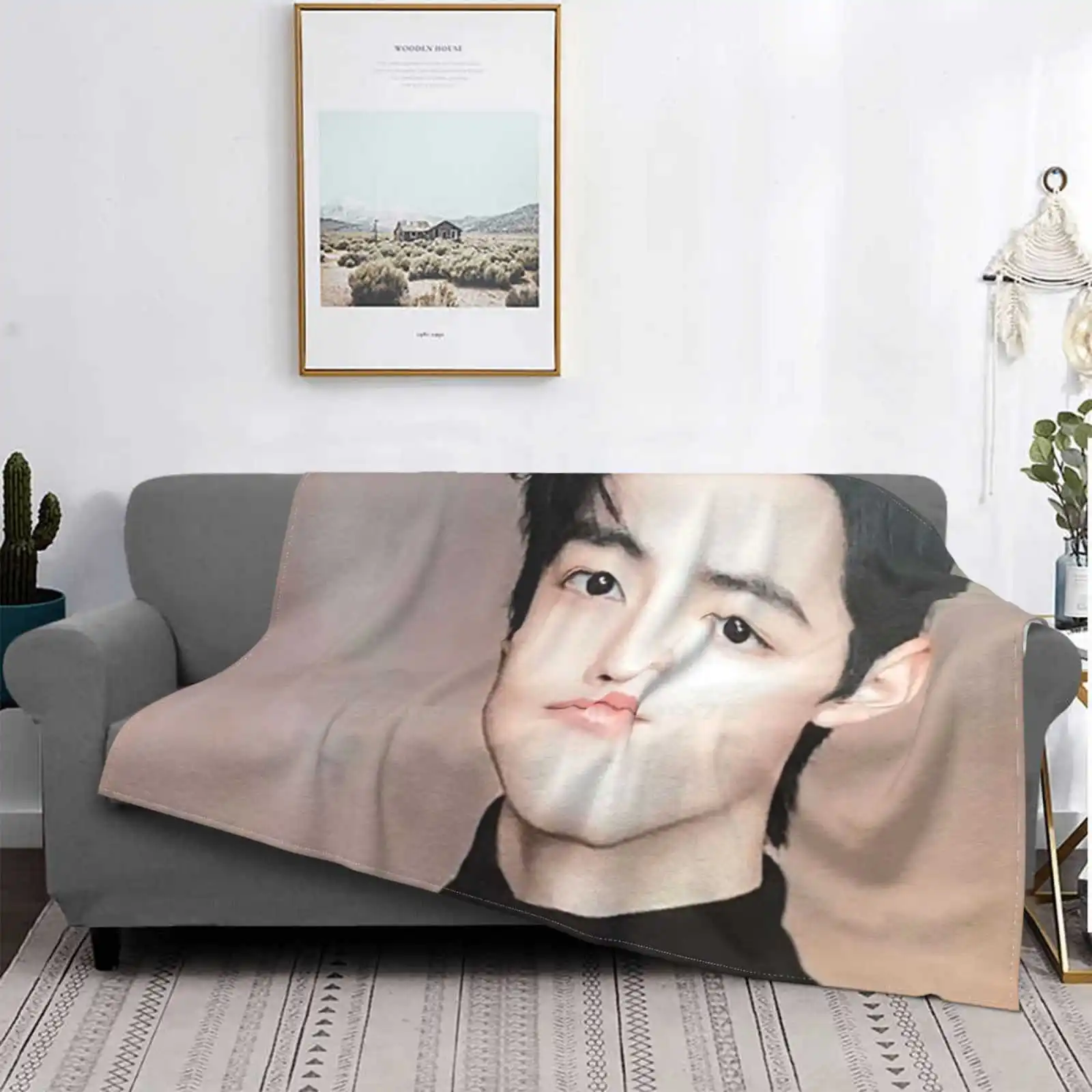 Xiao Zhan Latest Super Soft Warm Light Thin Blanket Xiao Zhan Watch Hands Portrait Suit Fancy Dressed Up Luxury Model