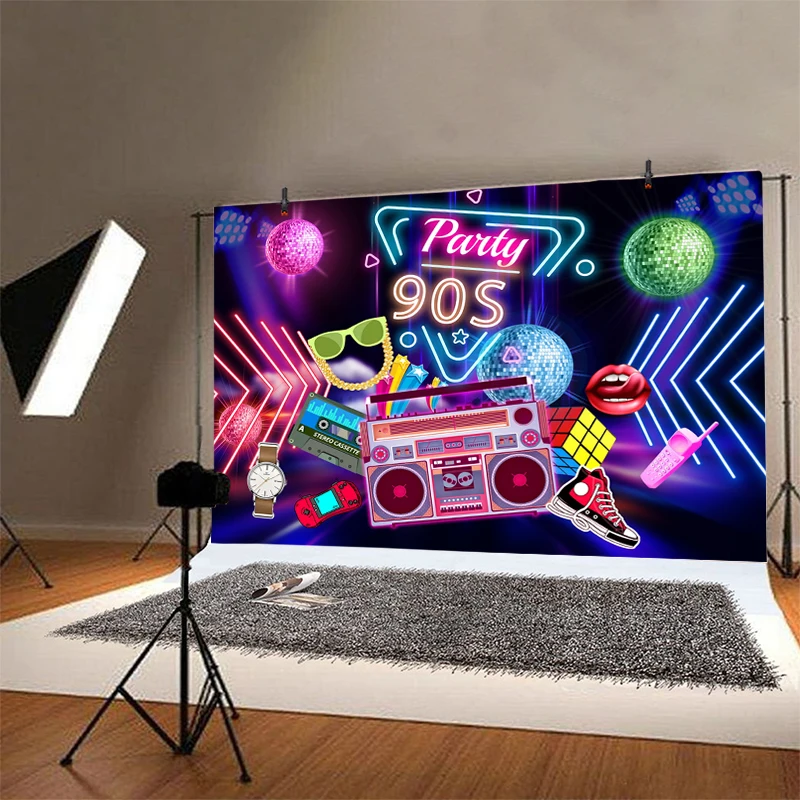 90 Ảnh Phông Nền Bữa Tiệc Sinh Nhật Vui Vẻ Nhảy Sân Khấu Ca Nhạc Disco Kỷ Lục Bóng Phát Sáng Trong Bóng Tối Nền Chụp Ảnh Trang Trí biểu Ngữ
