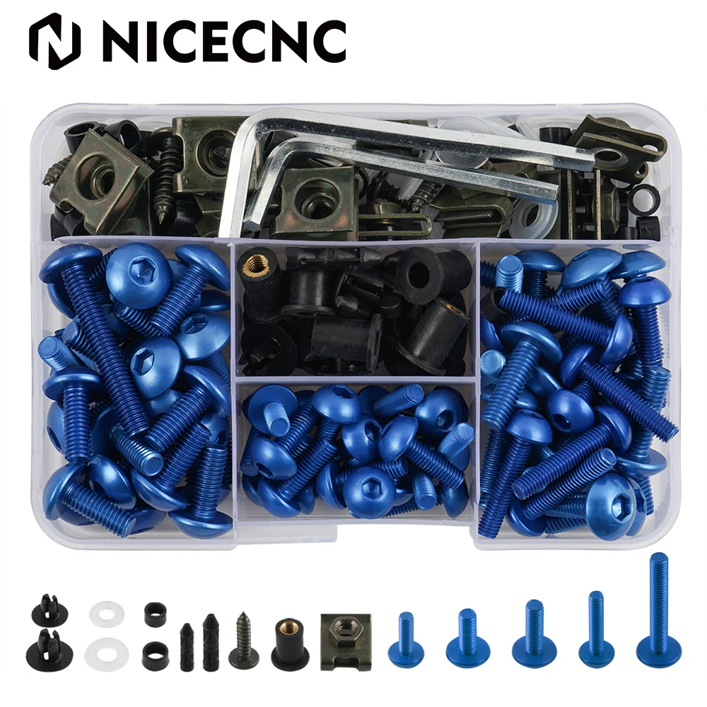 

190pcs Bodywork Screws Fairing Bolts Kit for Suzuki Katana 1100 600 650 750 RF600R RF900R RG125 Gamma RG150 TL1000R TL1000S