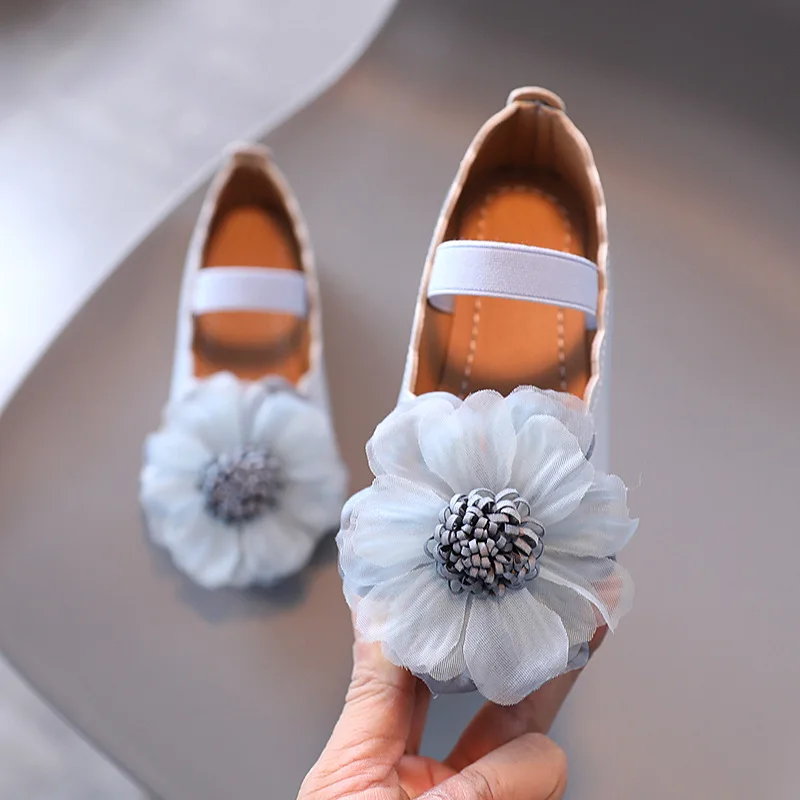 New Children Flat Shoes Flower soft soled Princess Shoes for Little Girls Kids Leather Shoes For Dance chaussure fille 1-7T