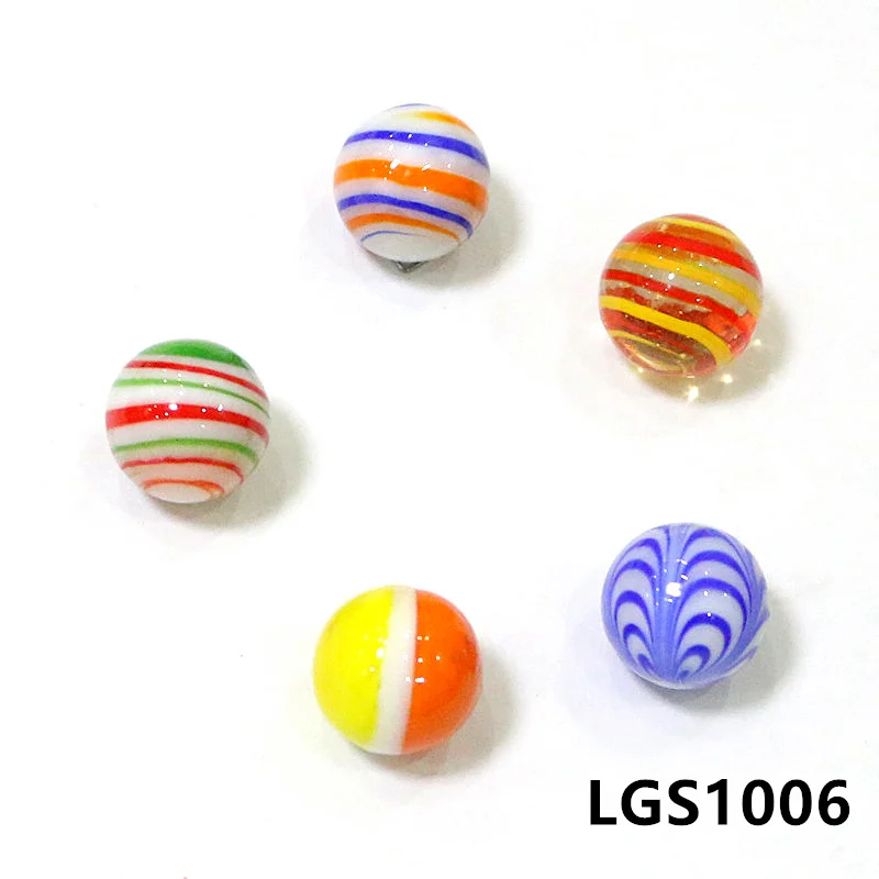 16mm Handmade Murano Glass Balls 5pcs Colorful Creative Art Collection Marbles Puzzle Nuggets Game Toys For Children Kids Boy