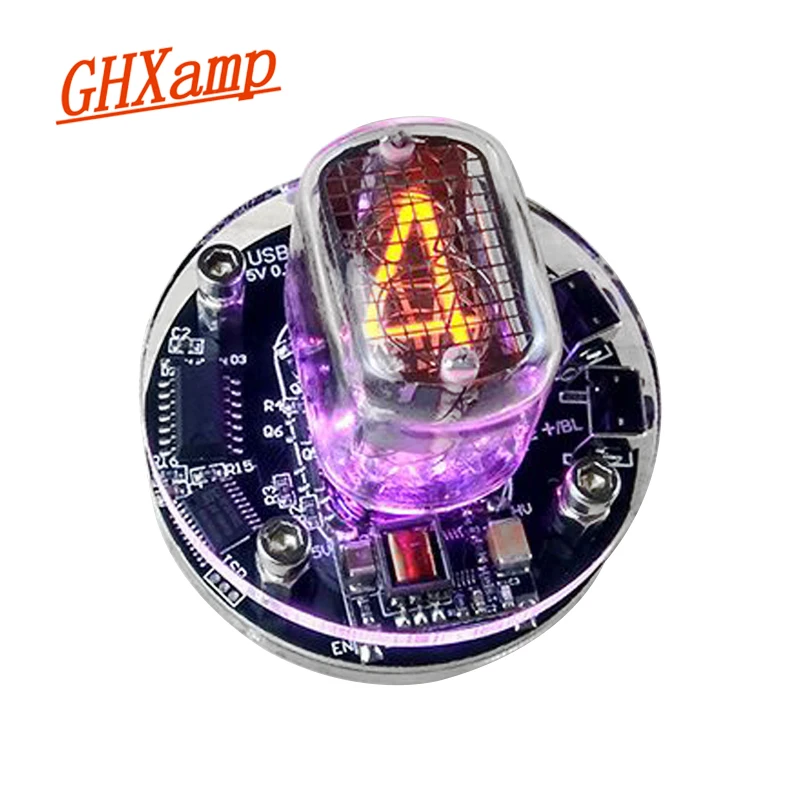 GHXAMP w-12 zegar Nixie RGB Audio akcesoria elektroniczne DIY pojedyncza rura Glow zegar micro USB DC5V