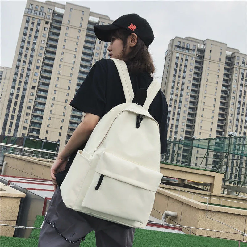 Women Men Canvas black Backpack College Student School Backpack Bags Teenagers Mochila Casual Backpack Travel Large Capacity