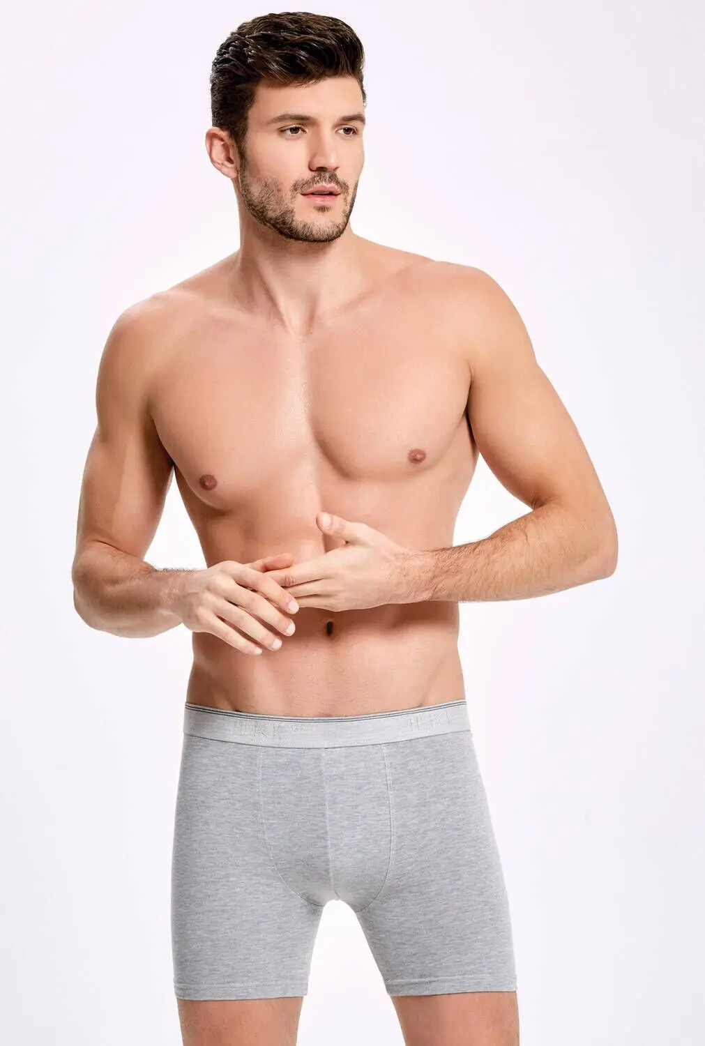 İlke 005 Lycra Long Men 'S Boxer 5 PCs