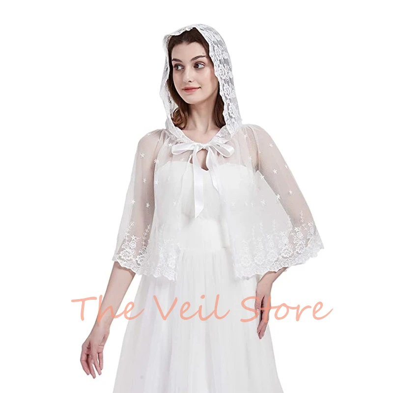 Copricapo donna Vintage per chiesa cappella Mantilla veli mantello cattolico mantello avorio pizzo tradizionale fazzoletto Barinia