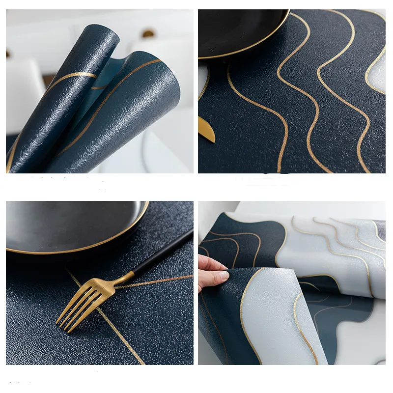 2021 New Pvc Matte Semi-Transparent PVC Table Cloths Oilproof Waterproof Plastic Table Covers Placemats Home Textiles Soft Glass