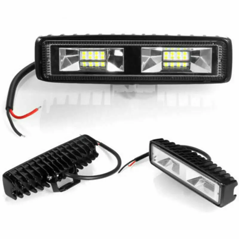 2PCS 48W DRL LED Spot Flood Work Light Worklight 12V 24V Led Work Lights For Off Road Vehicle Lada Truck SUV ATV Car Trucks