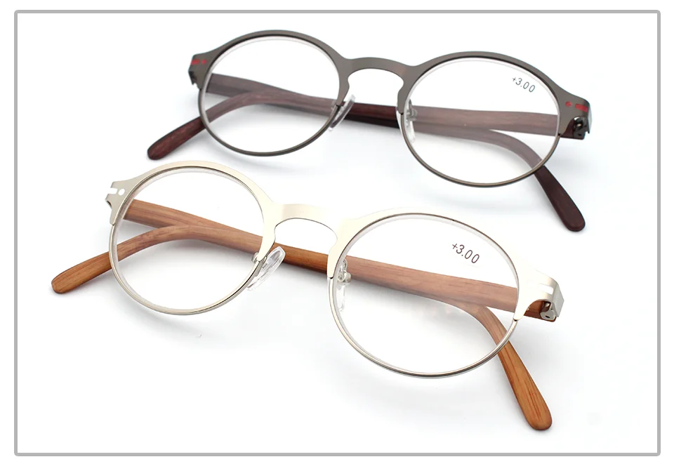 KAEDEK Männer und Frauen ultraleichte Lesebrille Retro-Kunststoff runder Rahmen Federscharnier hochwertige Dioptrienbrille – Detail 1
