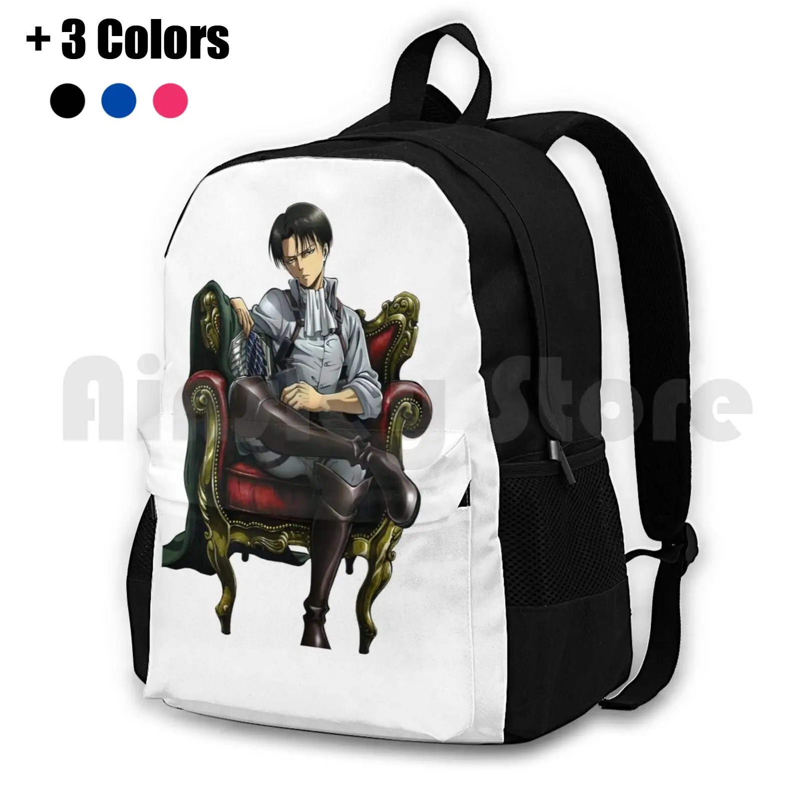 Captain Levi Outdoor Hiking Backpack Riding Climbing Sports Bag Attack Titan Shingeki Kyojin Anime Sleeve Freak Captain Tv