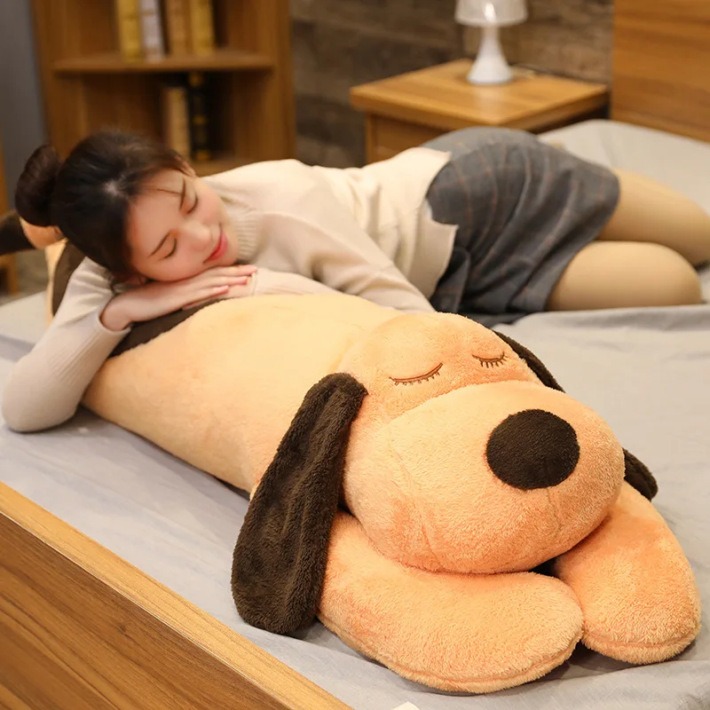 JOYLOVE carino morbido lungo cane cuscino giocattoli di peluche ripiene pausa ufficio pisolino cuscino letto sonno cuscino decorazioni per la casa regalo bambola per bambini ragazza