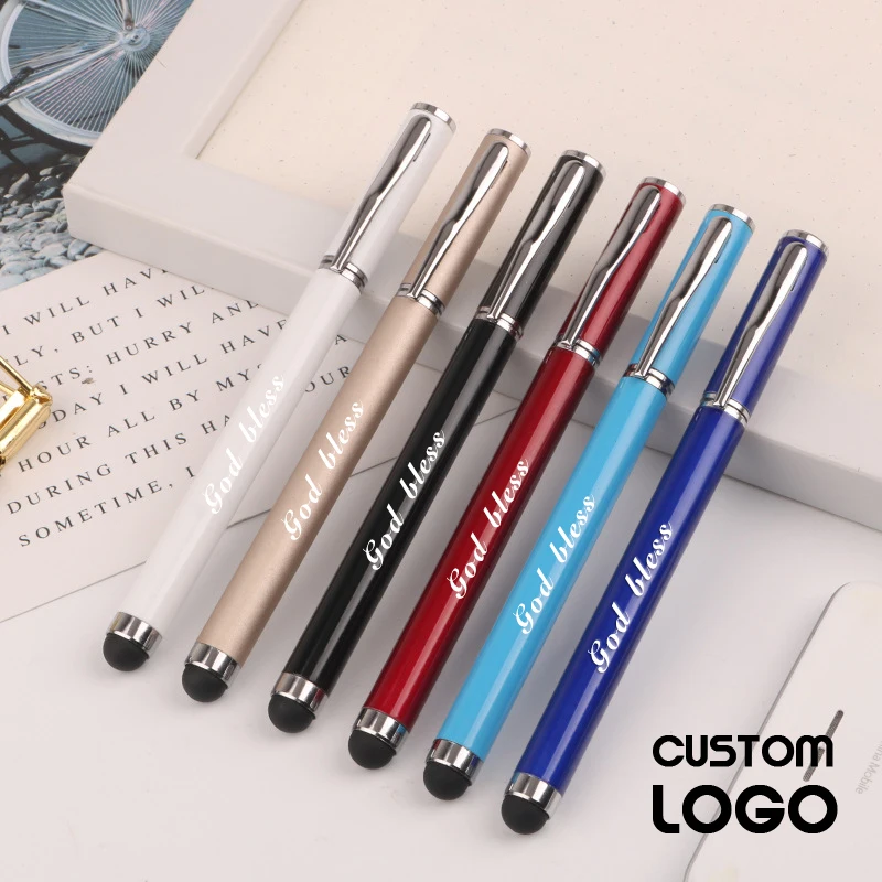 

Metal Ballpoint Pen Capacitive Touch Screen Ballpoint Pens Free Engraving Logo Student Pen Office School Stationery Wholesale